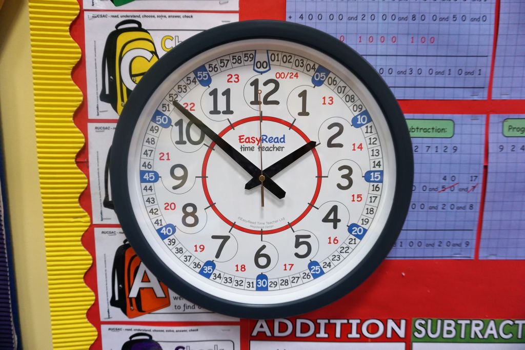 35cm Classroom Clocks - EasyRead Time Teacher